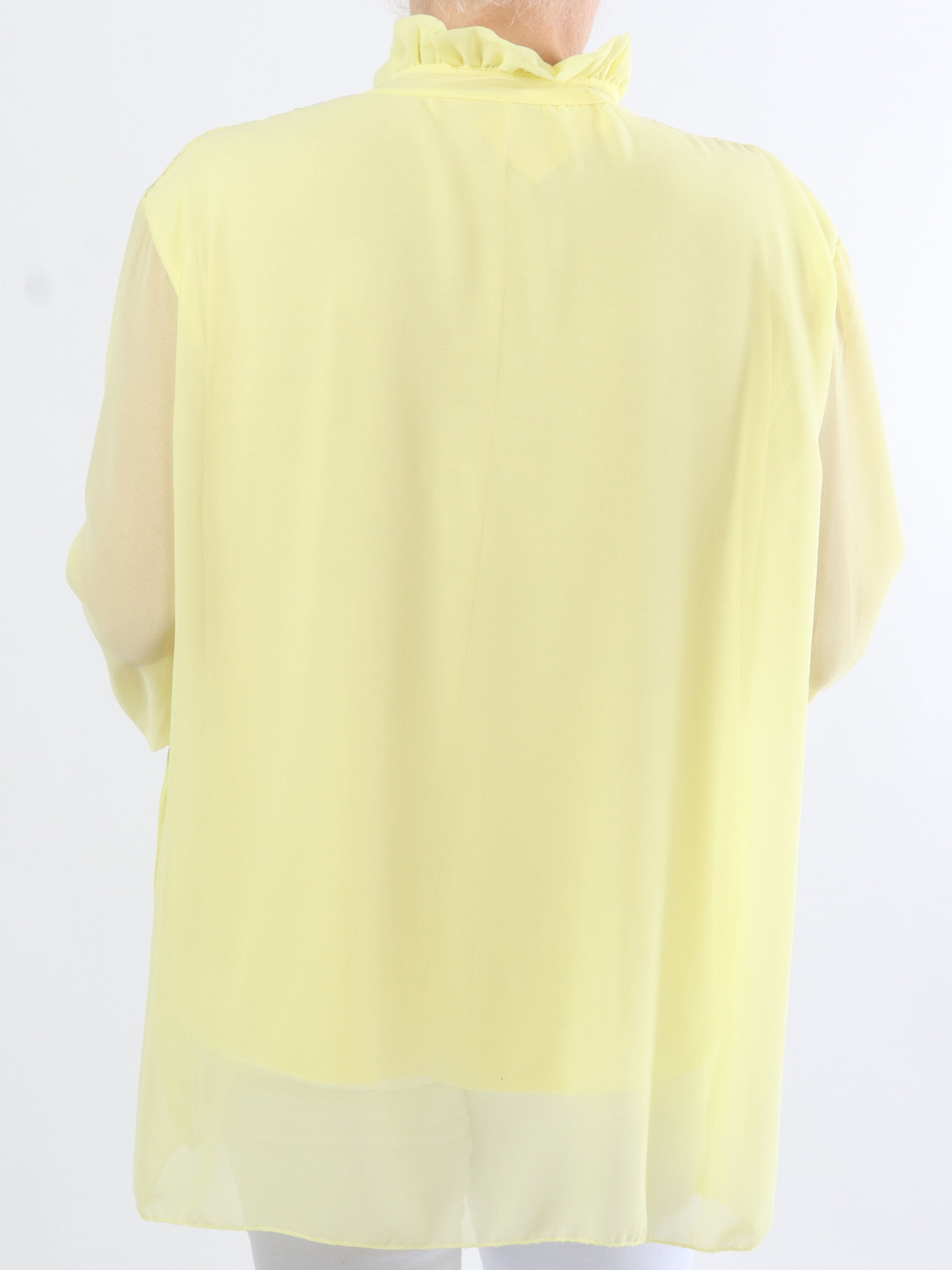 Iris - Sød plus size top med blond og folder